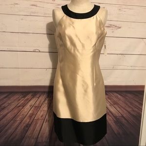 NEW! Antonio Melani Ivory/gold black dress size 10